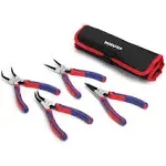 WorkPro 4-Piece Snap Ring Pliers Set - Heavy Duty 7-Inch Internal/External Circl