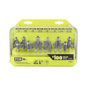 Ryobi Shank Carbide Router Bit Set A25R151