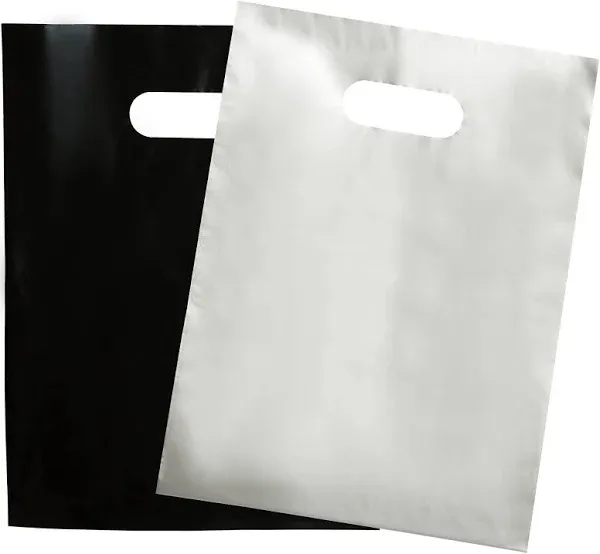 100 Black Bags for Small Business 1.5Mil 9x12 Merchandise Bags Extra Thick Gloss