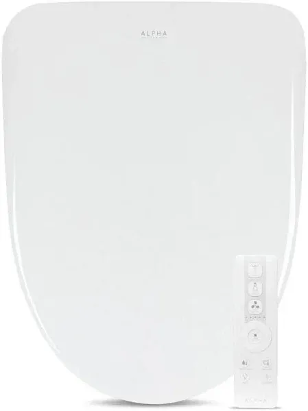 ALPHA BIDET Ix Pure Bidet Toilet Seat in Elongated White | Ultra Low Profile | E