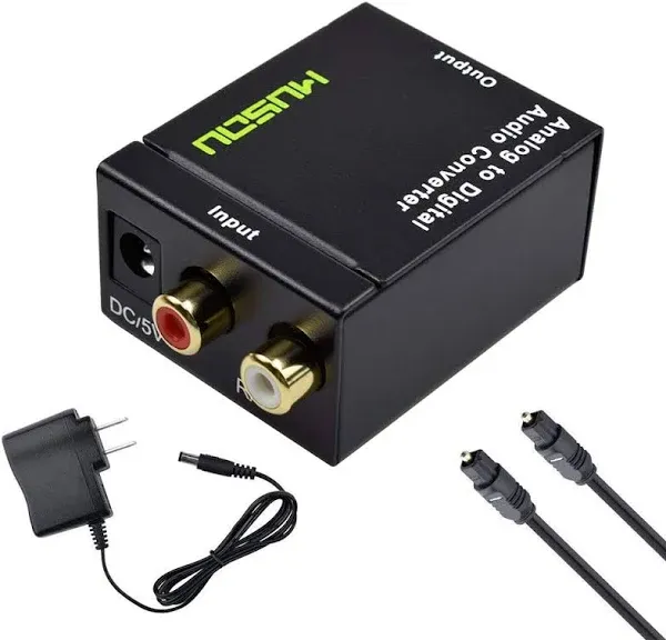 Musou RCA Analog to Digital Optical Toslink Coaxial Audio Converter Adapter 