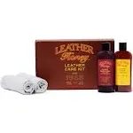 Leather Honey Complete Leather Care Kit Including Leather Conditioner (8 oz), Leather Cleaner (8 oz) and Two Applicator Cloths for Use On Leather