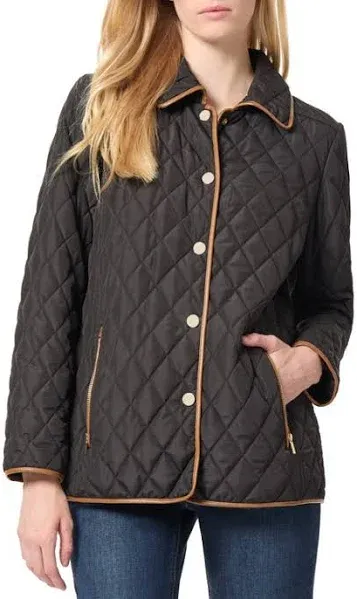 Jones New York
Women's Quilted Snap-Front Rib-Trim Jacket