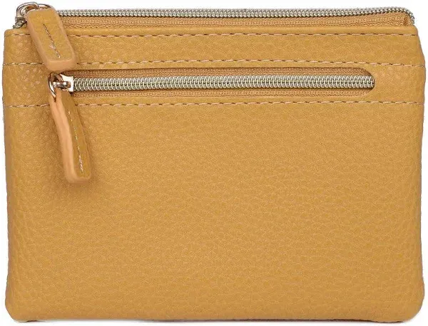 Buxton Women's Solid Color Vegan Leather Large ID Coin Case