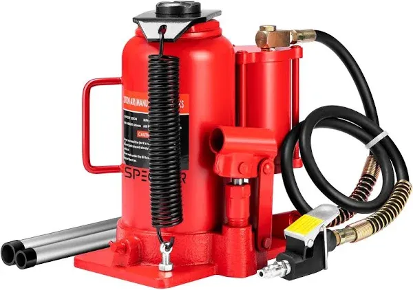 SPECSTAR Pneumatic Air Hydraulic Bottle Jack with Manual Hand Pump