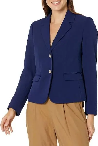 Kasper Women's Two Button Flap Pocket Jacket