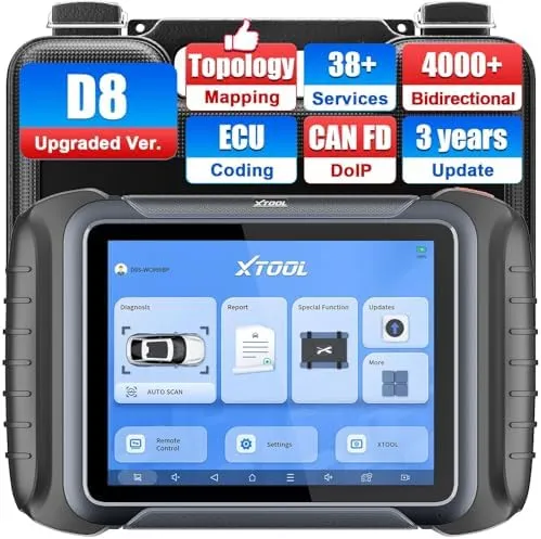 XTOOL D8W Automotive Diagnostic Scanner ECU Coding Topology Scan Tool DOIP/CANFD