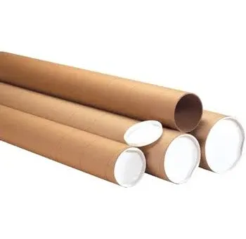 4" x 72" Kraft Heavy-Duty Mailing Tubes with Caps Case/12