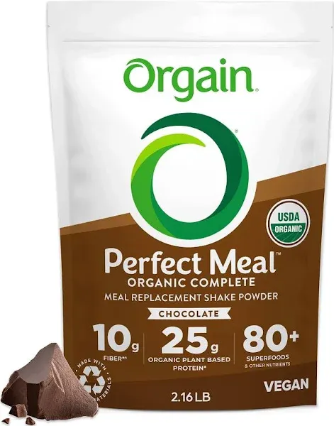 Orgain - Complete Meal Replacement - Shake Powder Chocolate Protein - 34.5 oz