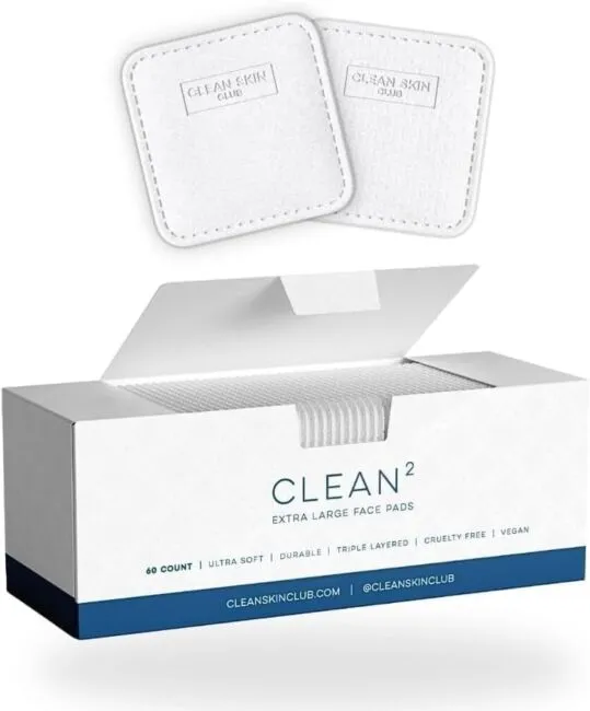 Clean Skin Club Clean² Pads 2.0 NEW &amp; IMPROVED EDGES 60 Count (Pack of 1) 