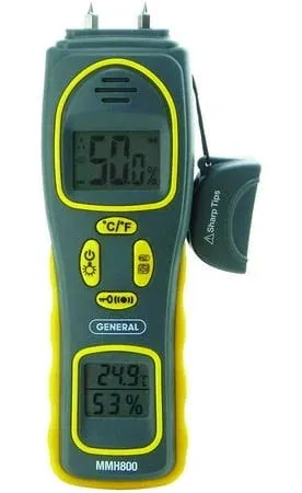 General Tools MMH800 Moisture Meter Pin Pinless