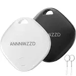 ANNNWZZD Tags 2 Pack Air Tracker Item Finders with Apple Find My (iOS Only) Track Your Keys, Wallet, Luggage, Backpack, Super Lightweight, Comes