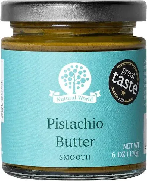 Nutural World - Crunchy Pistachio butter 6 Oz (170g) / 100% pure single ingredient - Great Taste Award winner