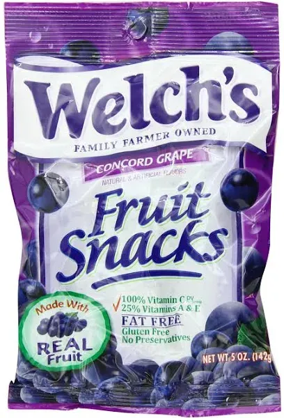 Welchs Grape Fruit Snacks, 5-Ounce (Pack of 12)