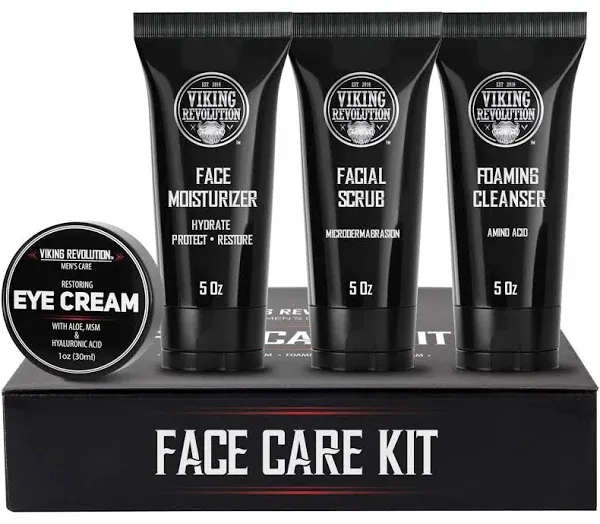 Mens Skin Care Kit Facial Skincare:Moist<wbr/>urizer Facial Scrub Cleanser &amp; Eye Cream