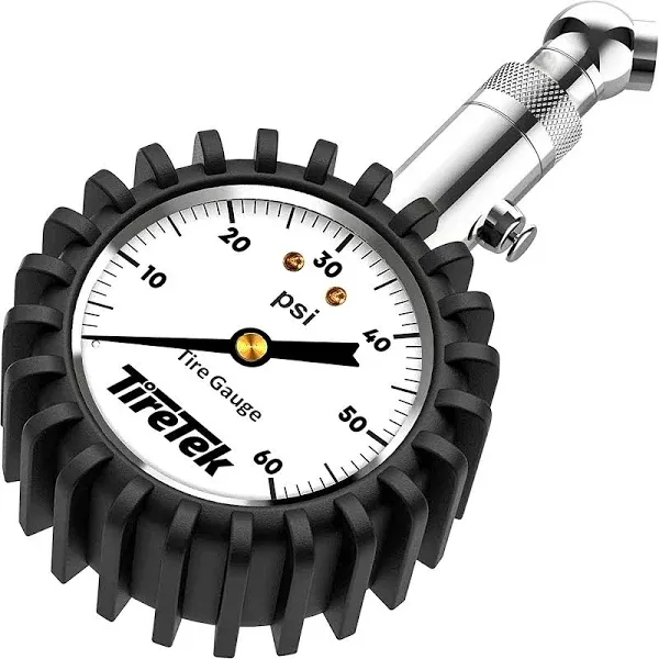 Premium Tire Pressure Gauge with Integrated Hold Valve 60PSI Gauges