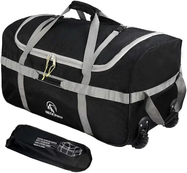 REDCAMP 85L/120L/140L Foldable Duffle Bag with Wheels, Large Travel Duffel Bag