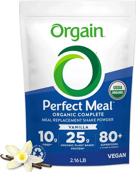 Orgain Organic Perfect Meal Vegan Meal Replacement Protein Powder, Chocolate