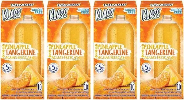 Drink Mix Pineapple Tangerine | | Sugar Free! (Pack of 4, 40 Count Powder Sti...