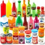 JOYIN | Play Food Grocery Cans, 30 Pcs