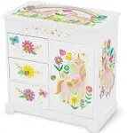 Unicorn Musical Jewelry Box for Girls - Unicorn Toys for Girls Age 4-6 - Kids Jewelry Box with Drawers - 9 x 5 x 9.3 in