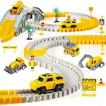 260 Pcs Construction Race Tracks for Kids Toys