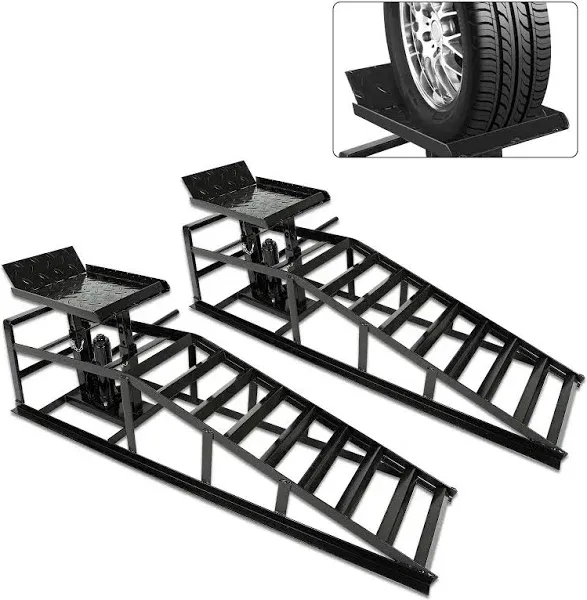 MERXENG 2 Pack Auto Car Truck Service Ramps Lifts