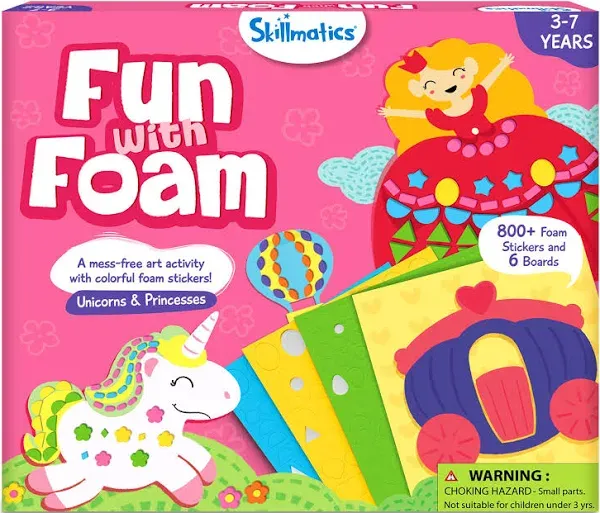 Easy DIY Foam Sticker Art Kit for Kids - No Mess Fun with Princesses &amp; Unicorns