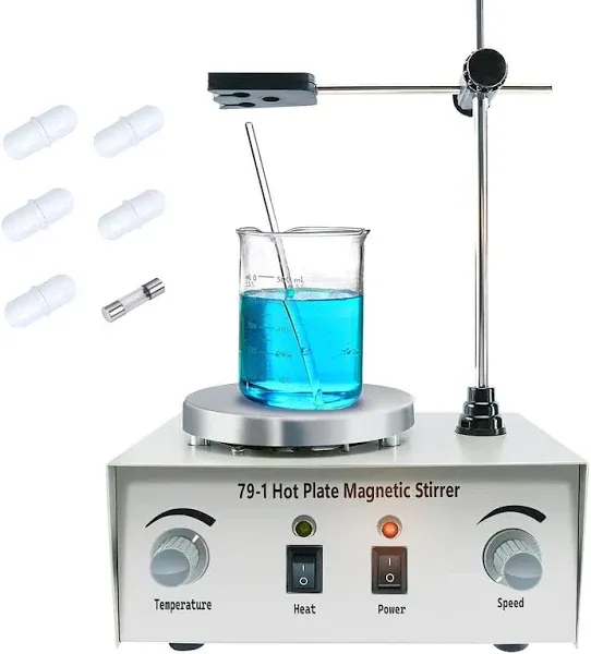 YaeCCC 79-1 1000mL Hot Plate Magnetic Stirrer Lab Heating Mixer Machine 2400rpm