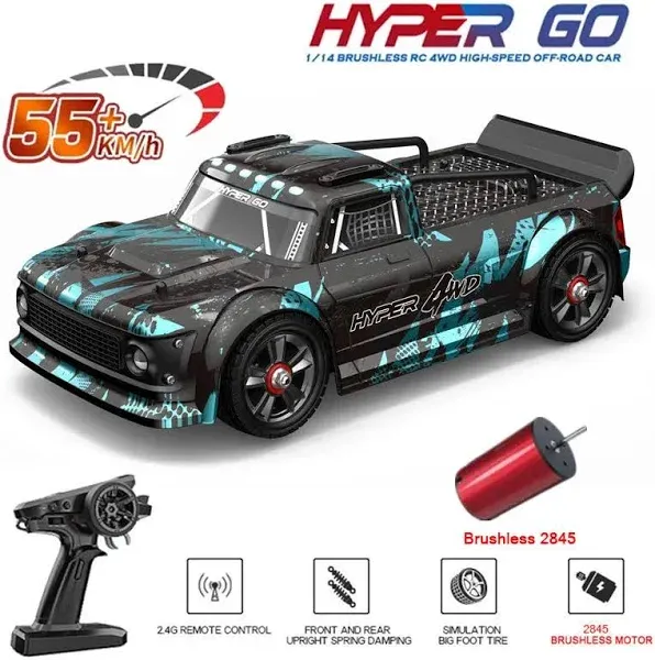 Brushless Rc Car Mjx 14301 Mjx Hyper Go 1/14 Rc Truck All-metal Chassis Remote Control Brushless 55km/h Off-road Buggy Vehicle - Buy Brushless Rc Car,Mjx Hyper Go,Rc Truggy Product on Alibaba.com