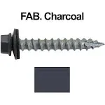 #14 Metal Roofing SCREWS(250) Screws x 1-1/2" Fab. Charcoal Hex Washer Head Sheet Metal Roof Screw. Self Starting/self Tapping Metal to Wood-EPDM