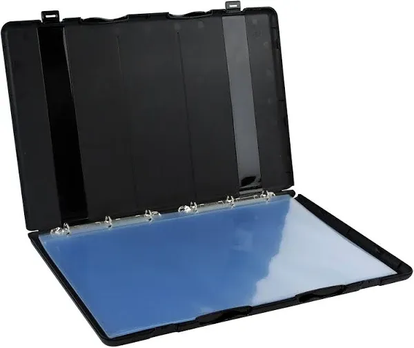 Large Binder with Pages (11 x 17) - Black - Fully Enclosed Case Binder @D1