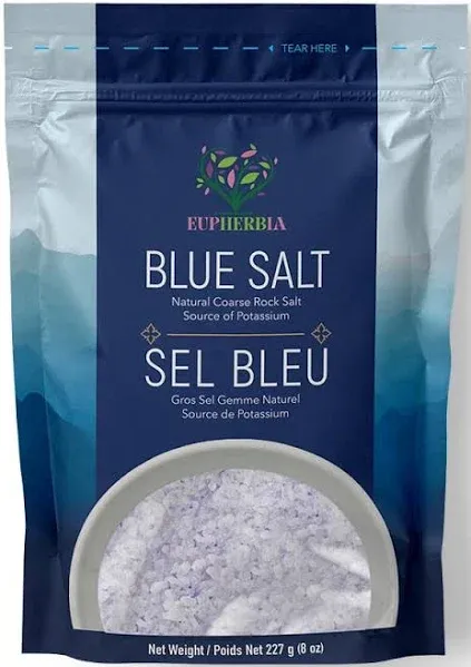 Blue Salt, Coarse, Rare Mineral Salt, High Potassium, Lower Sodium, Natural, ...