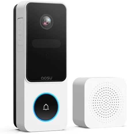 AOSU Doorbell Camera Wireless Head-to-Toe View Intelligent Package Detection