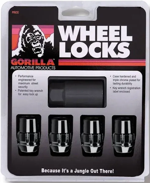 Gorilla Automotive 71631NBC Acorn Black Chrome Wheel Locks (12mm x 1.50 Thread