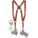 Camera Harness for 2 Cameras – Dual Shoulder Leather Camera Strap – Double Camer