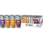 V8 +Energy Variety Pack, Pomegranate Blueberry, Orange Pineapple, Peach Mango, Black Cherry, 8 Ounce Can (24 Count), Size: 8 fl oz