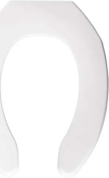 Bemis Commercial Heavy Duty Open Front Elongated Toilet Seat White - M1955CT 000 | Blain's Farm & Fleet