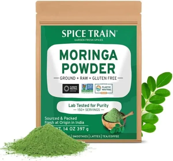 Moringa Powder (397g/14oz) Moringa Oleifera Leaf Powder - Gluten Free, Non-GM...