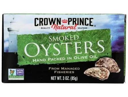 Crown Prince Smoked Oysters in Pure Olive Oil