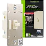 Enbrighten Add-On Toggle Switch With QuickFit™ And SimpleWire™, Light Almond