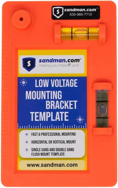 Low Voltage Mounting Bracket Template