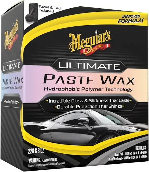 Meguiar&#039;s Ultimate Paste Wax Long-Lasting Easy to Use Synthetic Wax, G210608, 8