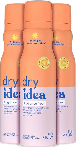 Dry Spray Deodorant &amp; Antiperspirant | 2X Longer Sweat Protection | 72-Hour O...