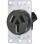 Leviton Flush Mount Receptacle - 50 Amp - Black