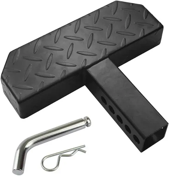 Universal Anti-Slip Hitch Step Guard for 2-Inch Receivers – Black Powder Coated