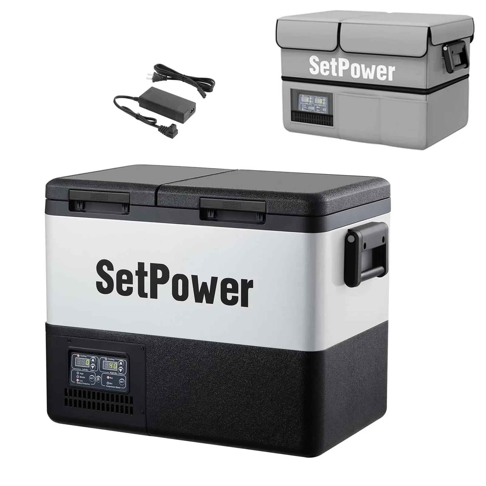 Setpower PT35 Car Refrigerator with AC Adapter,35L Dual Zone Portable Freezer...