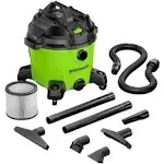 Greenworks Vac 9GalWet/Dry Vacuum Cleaner, AC, Green