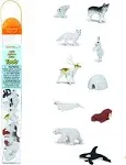 Safari Ltd Arctic TOOB With 10 Fun Figurines, Including A Harp Seal, Husky, Caribou, Arctic Rabbit, Killer Whale, Walrus, Arctic Fox, Beluga Whale, Igloo, And Polar Bear – For Ages 3 and Up