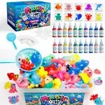 Kiditos Magic Water Elf Toy Kit Aqua Fairy Water Gel Kit with 20 Magic Gels 10 Sea Creature Molds Christmas Gifts Birthday G